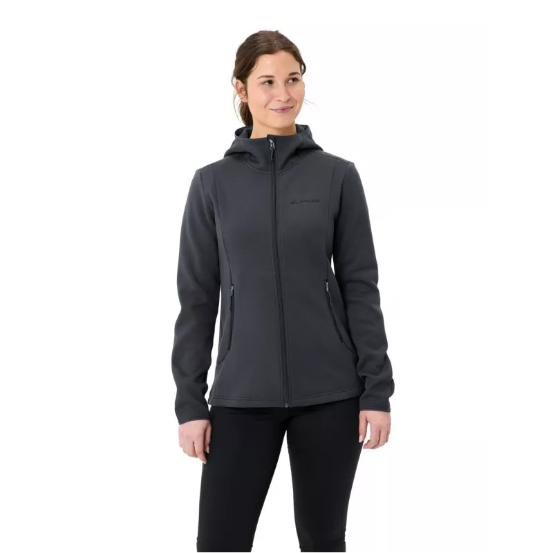 Vaude Idris Fleece Hoody naisten - Phantom Black, koko S