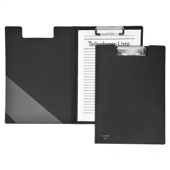 FolderSys A4-kirjoitusalustakansio musta PVC
