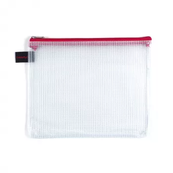 Foldersys B6-vetoketjutasku läpinäkyvä PVC asiakirjatasku