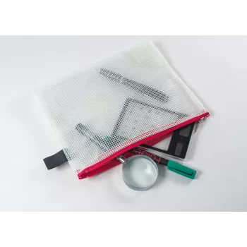 Foldersys B6-vetoketjutasku läpinäkyvä PVC asiakirjatasku