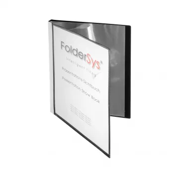 FolderSys näyttökansio A4 musta 10 taskua