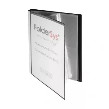 FolderSys näyttökansio A4 musta 30 taskua