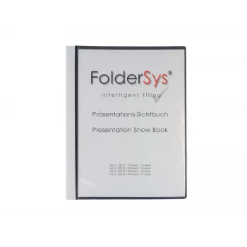 FolderSys näyttökansio A4 musta 30 taskua