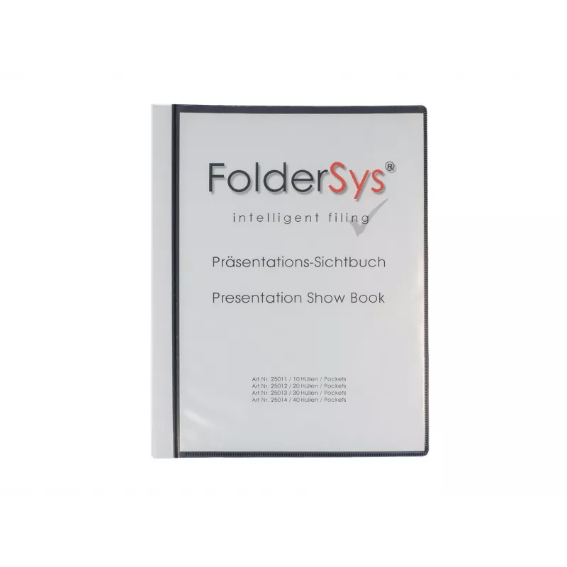FolderSys näyttökansio A4 musta 30 taskua