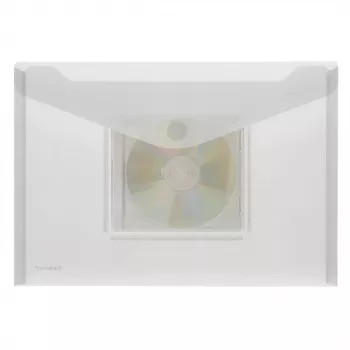 FolderSys A4 vaakatasku CD/Jewel Case -taskulla läpinäkyvä 10 kpl:n pakkaus