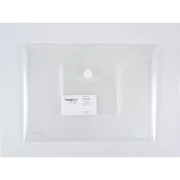 FolderSys A4 vaakatasku CD/Jewel Case -taskulla läpinäkyvä 10 kpl:n pakkaus