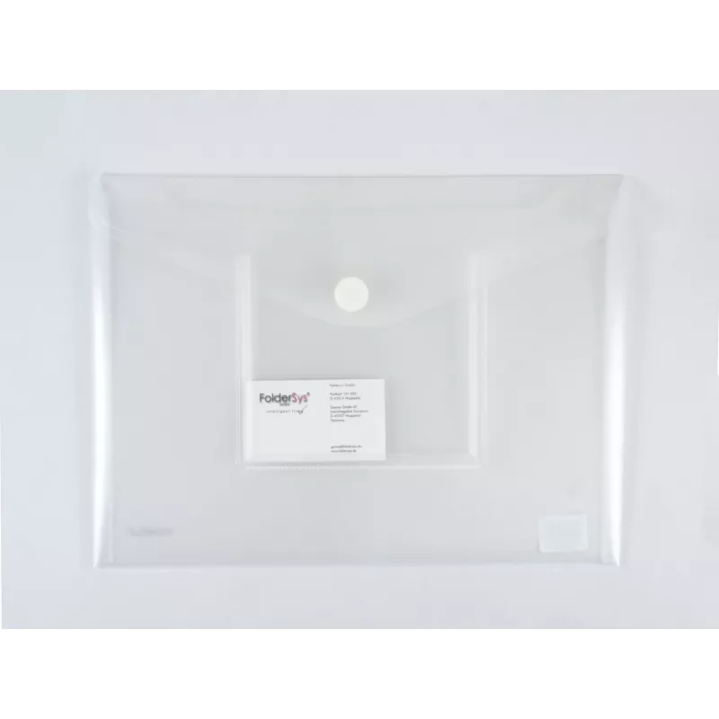 FolderSys A4 vaakatasku CD/Jewel Case -taskulla läpinäkyvä 10 kpl:n pakkaus
