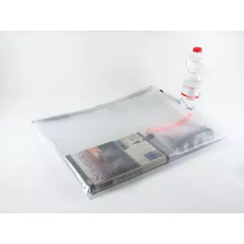 FolderSys A3 asiakirja-vetoketjutasku läpinäkyvä PVC
