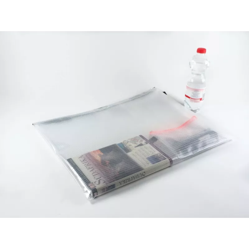 FolderSys A3 asiakirjapussi vetoketjulla läpinäkyvä PVC