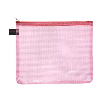 FolderSys 10 A5 asiakirja-vetoketjutaskua - läpinäkyvä PVC