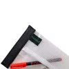 FolderSys SnapBag DIN A6 kirkas läpinäkyvä PVC-vapaa asiakirjatasku mustalla saumalla