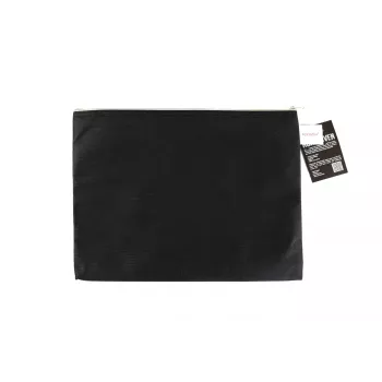 FolderSys A4 vetoketjupussi musta läpinäkymätön kuitukangas PP 270 x 350 mm