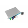 FolderSys A4 vetoketjupussi harmaa läpinäkymätön kuitukangas PP 270 x 350 mm