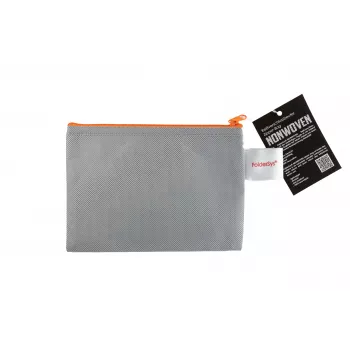 FolderSys vetoketjupussi A6 harmaa läpinäkymätön kuitukangas PP 125 x 180 mm