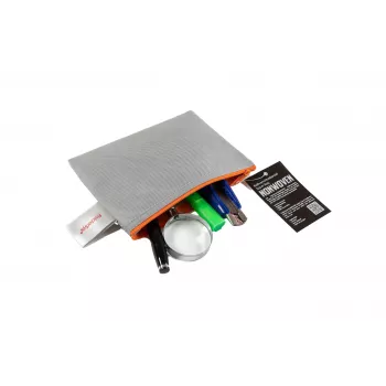 FolderSys vetoketjupussi A6 harmaa läpinäkymätön kuitukangas PP 125 x 180 mm