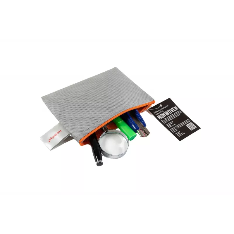 FolderSys vetoketjupussi A6 harmaa läpinäkymätön PP-kuitukangas 125 x 180 mm