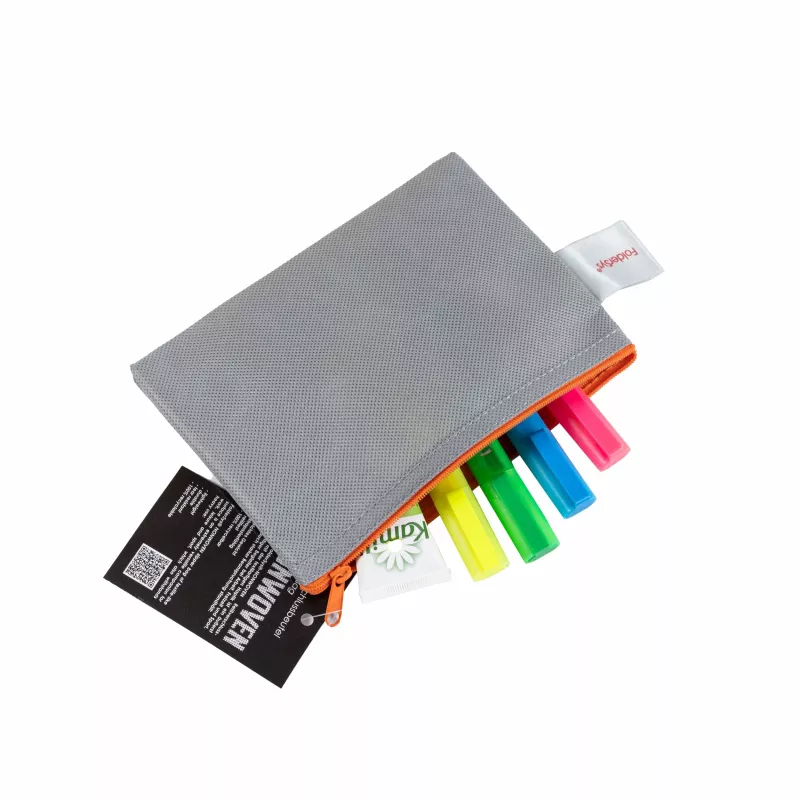 FolderSys vetoketjupussi A6 harmaa läpinäkymätön PP-kuitukangas 125 x 180 mm