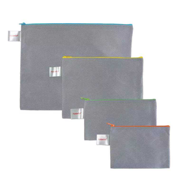 FolderSys vetoketjupussi DL harmaa läpinäkymätön PP-kuitukangas 120 x 220 mm