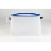 Foldersys asiakirjapussi vetoketjulla A4 läpinäkyvä/sininen 0,28 mm 1 kpl