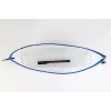 Foldersys asiakirjapussi vetoketjulla A4 läpinäkyvä/sininen 0,28 mm 1 kpl
