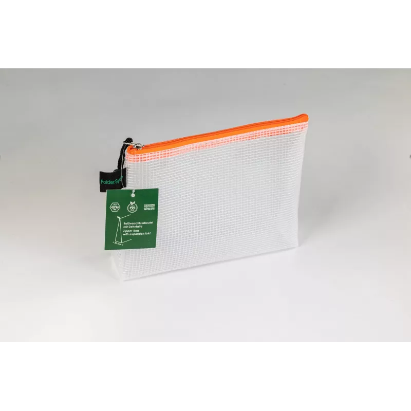 FolderSys vetoketjupussi läpinäkyvä/oranssi 0,28 mm A6 1 kpl