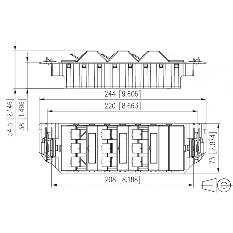 METZ CONNECT RJ45 Keystone -moduuli Cat.6A suojattu musta 1 kpl:n pakkaus