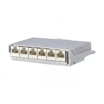 METZ CONNECT BTR E-DAT C6 6x8 AP jakaja patch-paneeli - CAT 6 - STP - harmaa - 1U - 19