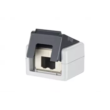 METZ CONNECT E-DAT modulaarinen kotelo 12 portilla, vaaleanharmaa (RAL 7035), IP20, tyhjä