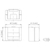 METZ CONNECT E-DAT modulaarinen kotelo 12 portilla, vaaleanharmaa (RAL 7035), IP20, tyhjä