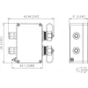 METZ CONNECT 1401010620ME teollisuuden Ethernet-liitäntärasia, harmaa, metalli, IP67, 124x78x57 mm