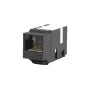 METZ CONNECT 130A10-29-I-B1 litteä musta RJ45-liitäntä Cat6A suojattu Keystone-moduuli