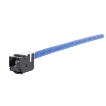 METZ CONNECT 130A10-29-I-B1 litteä musta RJ45-liitäntä Cat6A suojattu Keystone-moduuli