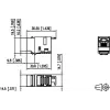 METZ CONNECT 130A10-29-I-B1 litteä musta RJ45-liitäntä Cat6A suojattu Keystone-moduuli