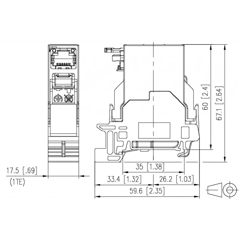 METZ CONNECT RJ45 Keystone -moduuli Cat6A suojattu harmaa 1401806113KE