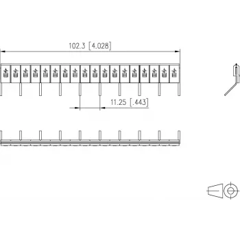 METZ CONNECT 850349-02 erotusliitinrima - 1-napainen, ruuviliitäntä, DIN-kisko, musta, IP20