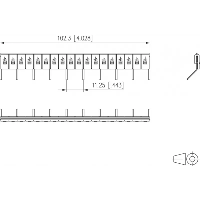 METZ CONNECT 850349-02 erotusliitinrima - 1-napainen, ruuviliitäntä, DIN-kisko, musta, IP20