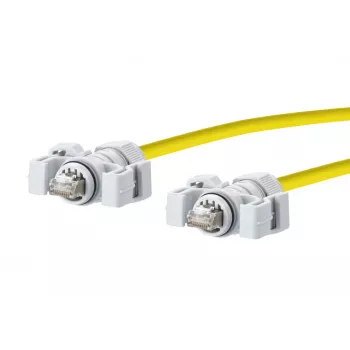 METZ CONNECT E-DAT Industry patch-kaapeli V6 IP67 Cat6 SF/UTP 15 m keltainen