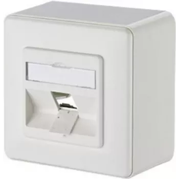 METZ CONNECT BTR 130B10D10002-E 1-porttinen pinta-asennettava verkkoliitäntärasia, tyhjä, puhtaanvalkoinen, 85x85x43mm