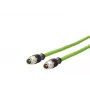 METZ CONNECT M12 - RJ45 patch-kaapeli, Cat.5e, 2m, D-koodattu, PUR, vihreä