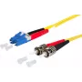 METZ CONNECT OpDAT patch-kaapeli OS2 LC-D/2xST SM 2m keltainen I-V(ZN)H 9/125µm