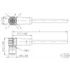 METZ CONNECT 142M2X90100 - 10 m - Cat6a - M12 teollisuus-Ethernet-patch-kaapeli