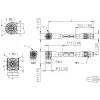 METZ CONNECT M12 2m 8-napainen X-koodattu 142M2X19020
