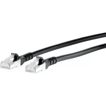 METZ CONNECT BTR 1308457500-E -kaapeli RJ45 Cat.6A AWG26 S/FTP LSOH 7,5 m musta