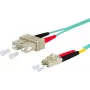 METZ CONNECT OpDAT -kaapeli SC Duplex - LC Duplex OM3 5 m aqua