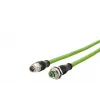 METZ CONNECT 142M2X12020 - 2 m - Cat6a - M12 - M12 - vihreä