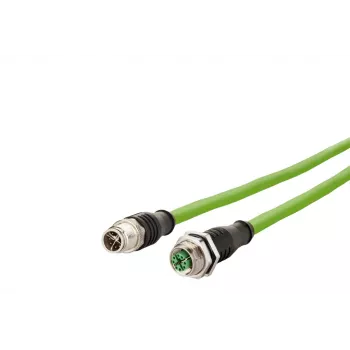 METZ CONNECT 142M2X12020 - 2 m - Cat6a - M12 - M12 - vihreä