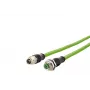 METZ CONNECT 142M2X12020 - 2 m - Cat6a - M12 - M12 - vihreä
