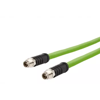 METZ CONNECT M12-M12 8-napainen torsio-X-koodattu kaapeli 5 m