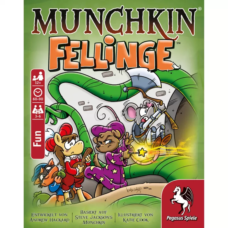 Pegasus Spiele Munchkin Fellinge (Demented Dungeons) -lisäosa korttipeli