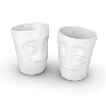 FIFTYEIGHT PRODUCTS FIFTYEIGHT 350 ml muki - Amused & Bewildered valkoinen